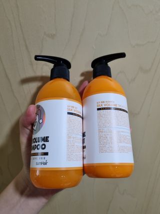 썸헤어 / SUMHAIR 썸헤어 실크 볼륨 샴푸+트리트먼트 프룻자스민티 — 5점을 준 리뷰어가 2021년 7월 올린 사용 사진