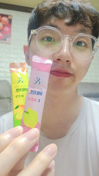 비타앤C 레몬맛, 망고맛 — 5점을 준 리뷰어가 2021년 6월 올린 사용 사진