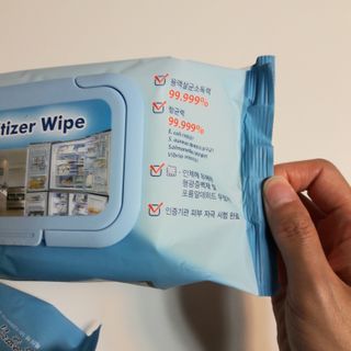 햅스 세균없는 주방 대형 2팩, HAPS sanitizer wipe — 4점을 준 리뷰어가 2021년 12월 올린 사용 사진
