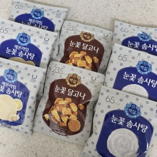 딜라이트 프로젝트  달콤한 눈꽃 간식세트( 눈꽃 솜사탕 / 레몬라임 솜사탕 / 달고나 총 7EA+스마트톡 증정) — 5점을 준 리뷰어가 2022년 5월 올린 사용 사진