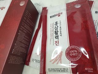 힘내라김홍삼 홍삼활력진 50ml x 5포 — 3.5점을 준 리뷰어가 2021년 3월 올린 사용 사진