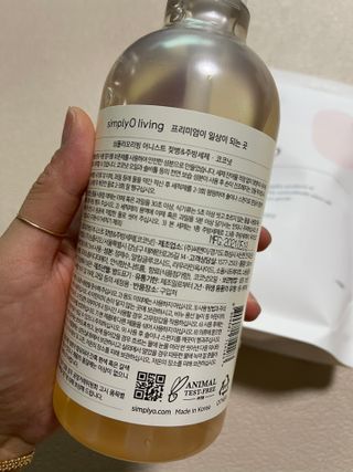 심플리오리빙 어니스트 주방세제 본품 500ml + 리필 900ml (코코넛향) — 5점을 준 리뷰어가 2022년 6월 올린 사용 사진