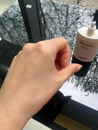 아이레시피 모이스트터치 스포츠 선밀크 50ml (SPF50+ PA+++) — 5점을 준 리뷰어가 2023년 4월 올린 사용 사진