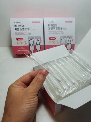 마미앤유 개별 듀얼면봉 — 5점을 준 리뷰어가 2022년 2월 올린 사용 사진