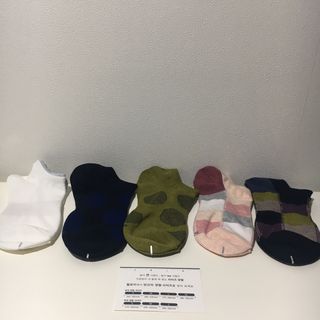 [사이즈가 있는 양말 필로이] 여자 스니커즈 발목 양말 5족 세트【 S, M, L, 】3가지 사이즈 — 5점을 준 리뷰어가 2022년 7월 올린 사용 사진