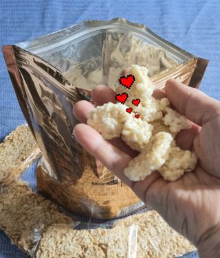 미즈꼬레아 치즈맛 누룽지크리스피 — 5점을 준 리뷰어가 2022년 2월 올린 사용 사진