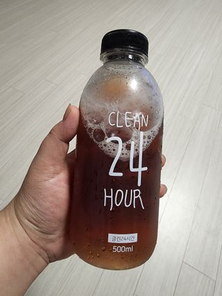 클린24시간 1BOX(5포) + 전용보틀(500ml) — 5점을 준 리뷰어가 2022년 8월 올린 사용 사진