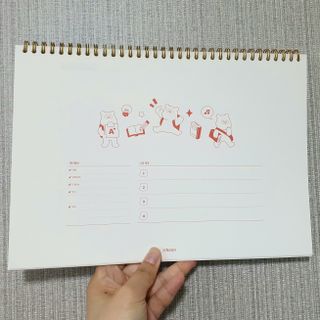리훈 곰부 체크리스트+ 곰부 리무버블스티커 1장 — 5점을 준 리뷰어가 2021년 5월 올린 사용 사진