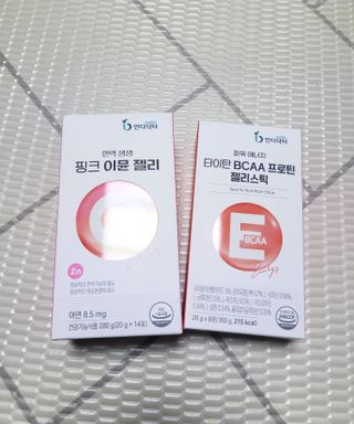인디닥터 면역 생생 핑크 이뮨 젤리 + 타이탄 BCAA 프로틴 젤리스틱 — 4점을 준 리뷰어가 2022년 3월 올린 사용 사진
