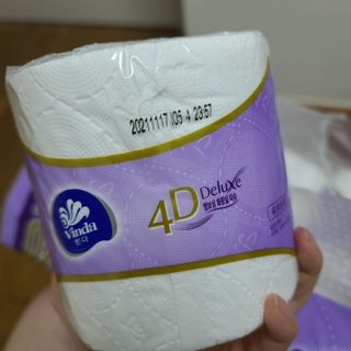 빈다 4Deluxe 4겹 엠보싱 롤 화장지 — 5점을 준 리뷰어가 2022년 3월 올린 사용 사진