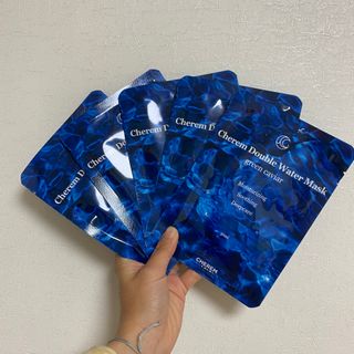 체르엠 그린 케비어 더블워터 마스크팩 5매입  2팩 — 4점을 준 리뷰어가 2021년 12월 올린 사용 사진