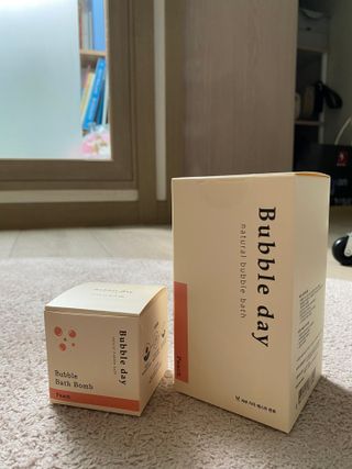 버블데이 아로마/과일 거품 입욕제 — 4점을 준 리뷰어가 2021년 7월 올린 사용 사진