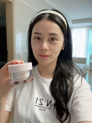 프리마인 바르기만 하면 철벽 스킨케어+24시간 마스크팩 효과. 셀라브 리제너레이팅 시스템 부스터+크림 세트 — 5점을 준 리뷰어가 2023년 5월 올린 사용 사진