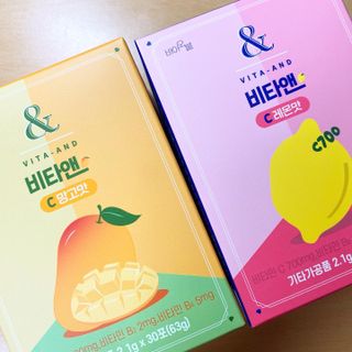 비타앤C 레몬맛, 망고맛 — 5점을 준 리뷰어가 2021년 5월 올린 사용 사진