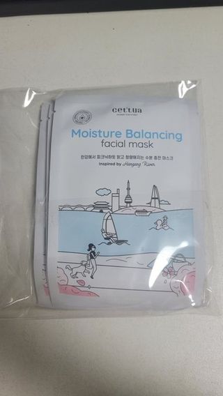 세뚜아(Cettua) [세뚜아] 모이스처 밸런싱 페이셜 마스크 Cettua Moisture Balancing Facial Mask 5매 — 4.5점을 준 리뷰어가 2024년 4월 올린 사용 사진