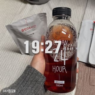 클린24시간 1BOX(5포) + 전용보틀(500ml) — 3점을 준 리뷰어가 2023년 2월 올린 사용 사진