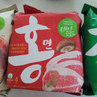 [풀무원] 자연은맛있다 정면, 백면, 홍면  세트 — 5점을 준 리뷰어가 2021년 4월 올린 사용 사진