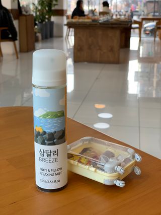 제주인디 삼달리 브리즈 바디&필로우 릴렉싱 미스트 제주 하귤 — 5점을 준 리뷰어가 2023년 2월 올린 사용 사진