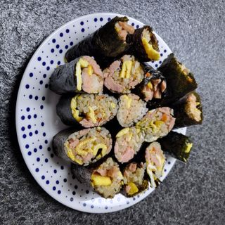 해풀잎 누구나 김밥*1ea [(혼합야채 35g *1ea,  김밥김 (5g, 5ea),  양념간장 (6g, 5ea), 참기름(5g, 2ea)] — 5점을 준 리뷰어가 2022년 8월 올린 사용 사진