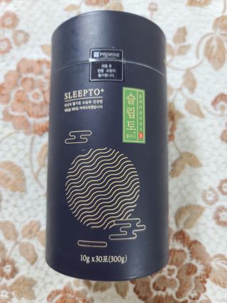 프리마인 자체 기업부설 연구소에서 찾아낸 건강한 수면의 비밀.  슬립토 플러스 30포 — 5점을 준 리뷰어가 2021년 10월 올린 사용 사진