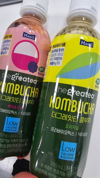 더그레잇티 콤부차 [매일유업] 더그레잇티 44kcal 콤부차 300ml *12개입 (오리지널 6개+베리리치 6개) — 5점을 준 리뷰어가 2023년 7월 올린 사용 사진