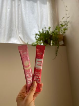 인디닥터 면역 생생 핑크 이뮨 젤리 + 타이탄 BCAA 프로틴 젤리스틱 — 5점을 준 리뷰어가 2022년 5월 올린 사용 사진