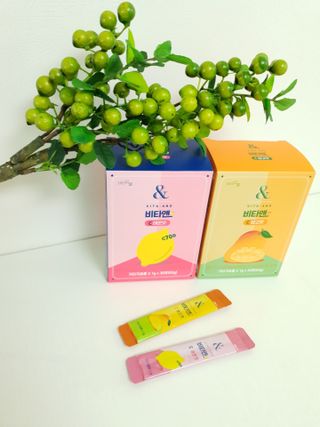 비타앤C 레몬맛, 망고맛 — 5점을 준 리뷰어가 2021년 5월 올린 사용 사진