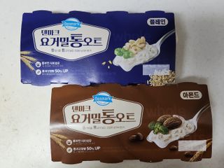 프리 [2종 패키지]덴마크 요거밀 통오트 요거트(플레인/아몬드) — 4.5점을 준 리뷰어가 2025년 8월 올린 사용 사진
