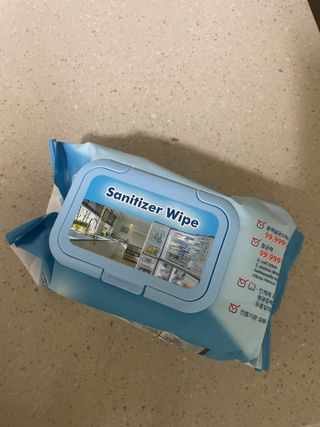 햅스 세균없는 주방 대형 2팩, HAPS sanitizer wipe — 3점을 준 리뷰어가 2022년 1월 올린 사용 사진