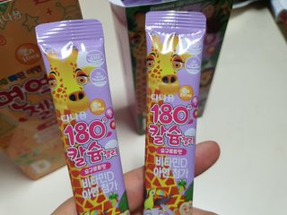다나음 180도 칼슘젤리+아연면역젤리 — 5점을 준 리뷰어가 2022년 1월 올린 사용 사진