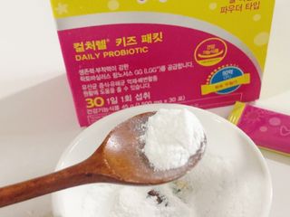 광동생활건강 [세계판매1위 유산균] 컬처렐 키즈 패킷 30포1박스 — 5점을 준 리뷰어가 2022년 7월 올린 사용 사진