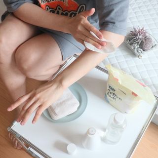 디어엘로디 오가닉 무표백 건티슈 — 5점을 준 리뷰어가 2022년 8월 올린 사용 사진