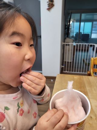 젤리벨리 솜사탕 2종-딸기치즈케이크, 바닐라 — 5점을 준 리뷰어가 2022년 3월 올린 사용 사진