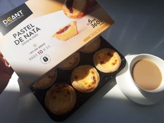 디앙뜨 포르투갈 에그타르트 오리지널 맛+패션후르츠+초콜릿타르트 맛 중 택1 — 5점을 준 리뷰어가 2021년 7월 올린 사용 사진