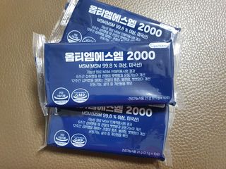 바른비타민 옵티엠에스엠2000 1박스 60포 관절 연골 복합건강기능식품 — 5점을 준 리뷰어가 2021년 6월 올린 사용 사진