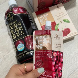 자연에온 몽모랑시 타트체리 3종 세트 구성 - 저분자콜라겐젤리, NFC 착즙주스 — 5점을 준 리뷰어가 2021년 7월 올린 사용 사진