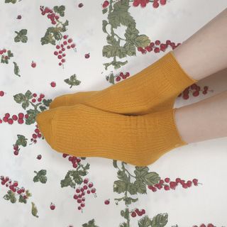 [사이즈가 있는 양말 필로이] 남/여 골지 발목 양말 4족 세트 남【S, M, L, XL】여【S, M, L】_컬러 랜덤 — 5점을 준 리뷰어가 2022년 6월 올린 사용 사진
