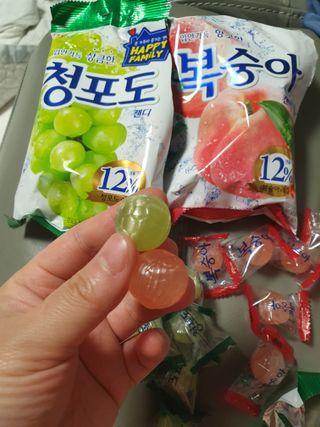 청포도캔디 복숭아캔디 — 5점을 준 리뷰어가 2022년 11월 올린 사용 사진