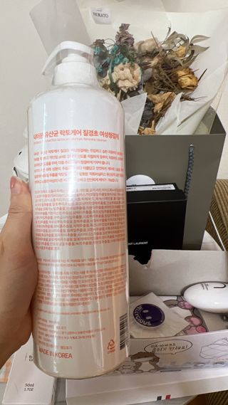 프리[닥터문] 유산균 락토케어 질경초 여성청결제 1000ml (젤타입) — 5점을 준 리뷰어가 2022년 9월 올린 사용 사진