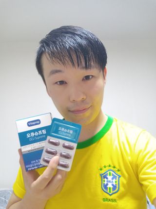 뉴트리션팩토리 비타프렙 오큐슈프림 루테인 오메가3 1050mg — 5점을 준 리뷰어가 2021년 7월 올린 사용 사진