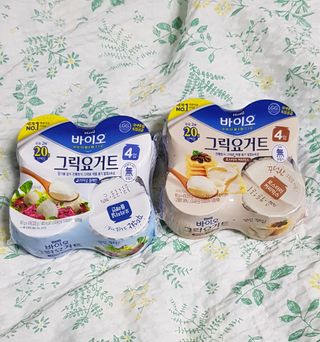 매일바이오 그릭요거트 오리지널 플레인 4개, 로스터리 커피믹스 4개 — 5점을 준 리뷰어가 2021년 12월 올린 사용 사진