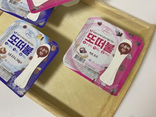 남양유업 또깍 접어 떠먹는 불가리스 2종 — 5점을 준 리뷰어가 2021년 1월 올린 사용 사진