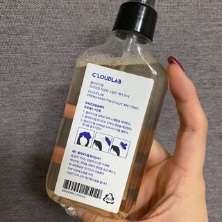 클라우드랩 프리미엄 비오틴 스칼프 케어 토닉 — 4점을 준 리뷰어가 2021년 5월 올린 사용 사진