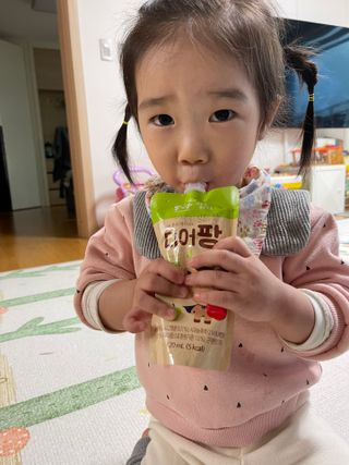 [몸엔용] 우리 아이 건강간식, 달콤한 녹용곤약젤리 디어팡 4종 — 5점을 준 리뷰어가 2022년 4월 올린 사용 사진