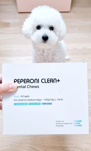 페페로니 클린플러스 덴탈오리껌 10g x 14p — 5점을 준 리뷰어가 2021년 7월 올린 사용 사진