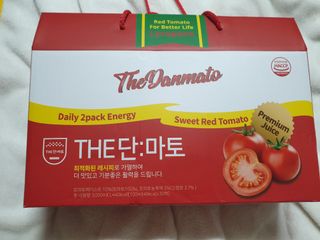 제이제이바이오 더단마토 프리미엄주스 100ml 30팩입 - 무설탕 스테비아 토마토즙 — 5점을 준 리뷰어가 2021년 12월 올린 사용 사진