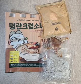 *구매평/프레시지 타라코소바 명란크림소바 (냉동) — 5점을 준 리뷰어가 2025년 9월 올린 사용 사진