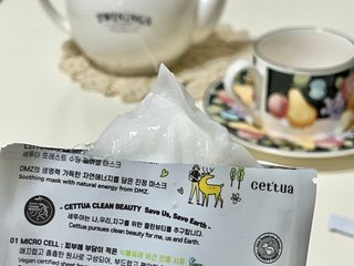 세뚜아(Cettua) 나우[세뚜아] 포레스트 수딩 마스크 Cettual Forest  Soothing Mask 4매 — 5점을 준 리뷰어가 2024년 4월 올린 사용 사진
