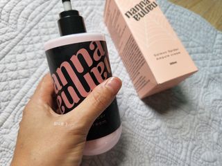 난나 살몬 스파이더 검버섯 미백 톤업 화이트닝 연어 앰플 크림 300ml 대용량 — 5점을 준 리뷰어가 2022년 8월 올린 사용 사진