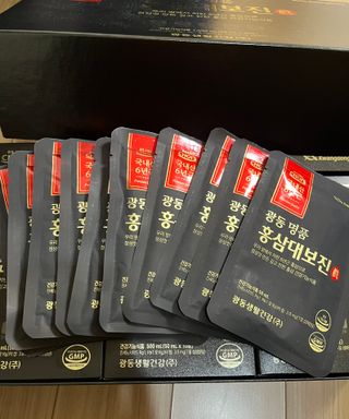 광동생활건강 광동 명품 홍삼대보진 50mL x 30포 — 4.5점을 준 리뷰어가 2023년 4월 올린 사용 사진